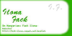 ilona fack business card